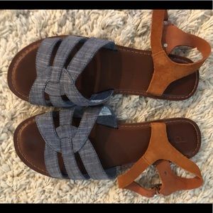 Toms Denim & Suede Sandal 8.5M